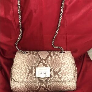 Michael Kors jaguar Print Shoulder Bag - Cream and Gray